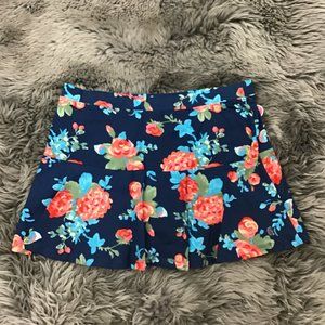 CRB | Girl's Skort | Blue | Floral | Size XL